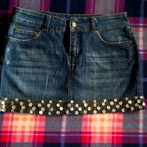 Denim Skirt with embellishments